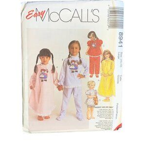 McCall's Girls Sleepwear Sewing Pattern Sz 10-12 8941 - Uncut